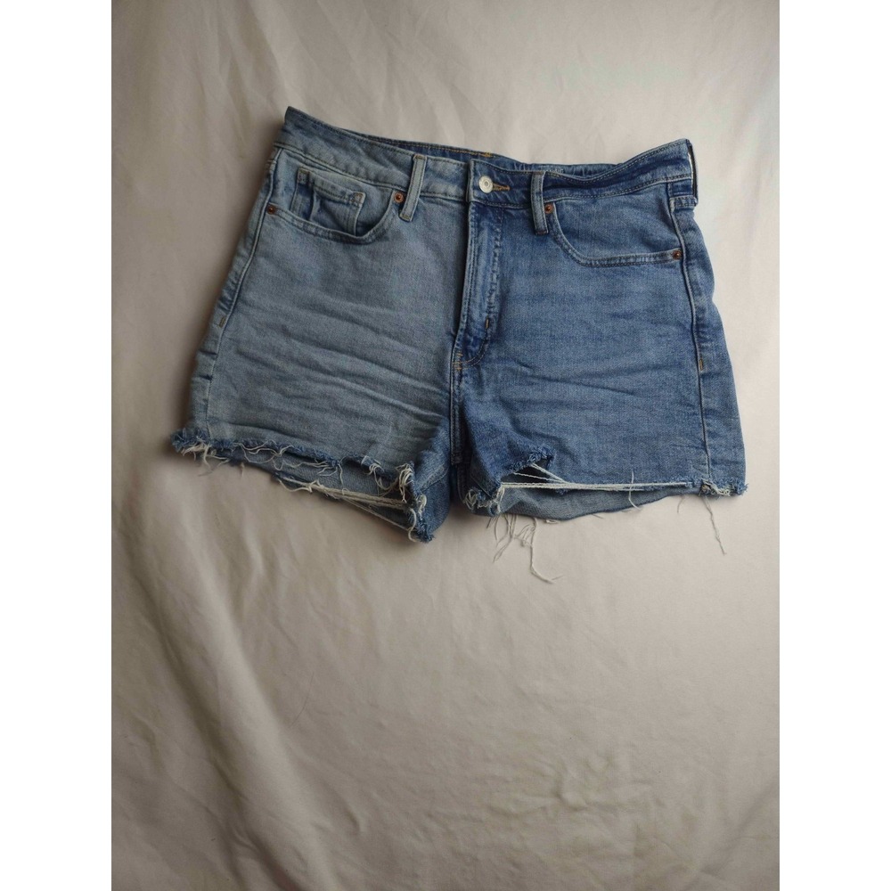 Old Navy High Rise Shorts Womens Size 12 Blue Denim‎ Frayed Cutoff Summer Boho